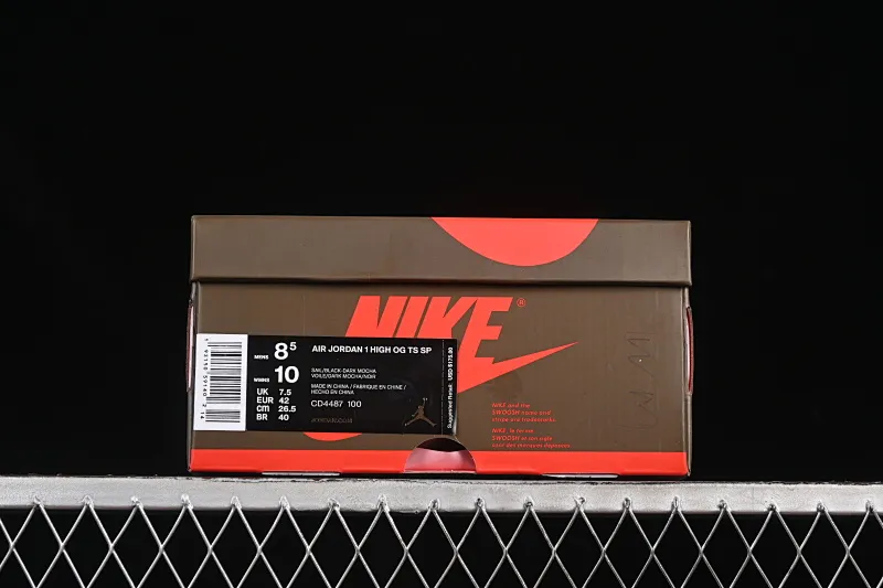 All Categories Air Jordan Jordan Series Basketball Shoes Air Jordan 1 High Pure Original Travis Scott x Air Jordan 1 High OG AJ1 Reverse Hook Limited Edition CD4487-100